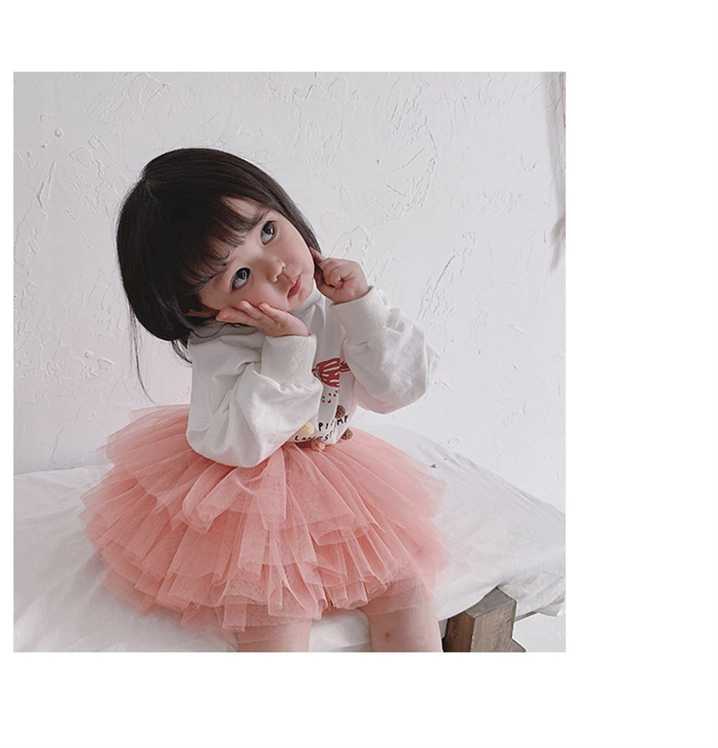 Little Girls Tutu Skirts Black Fluffy Toddler Tulle Princess Ball Gown Pettiskirt Ballet Dance Kids Party/birthday Skirt 1-7T