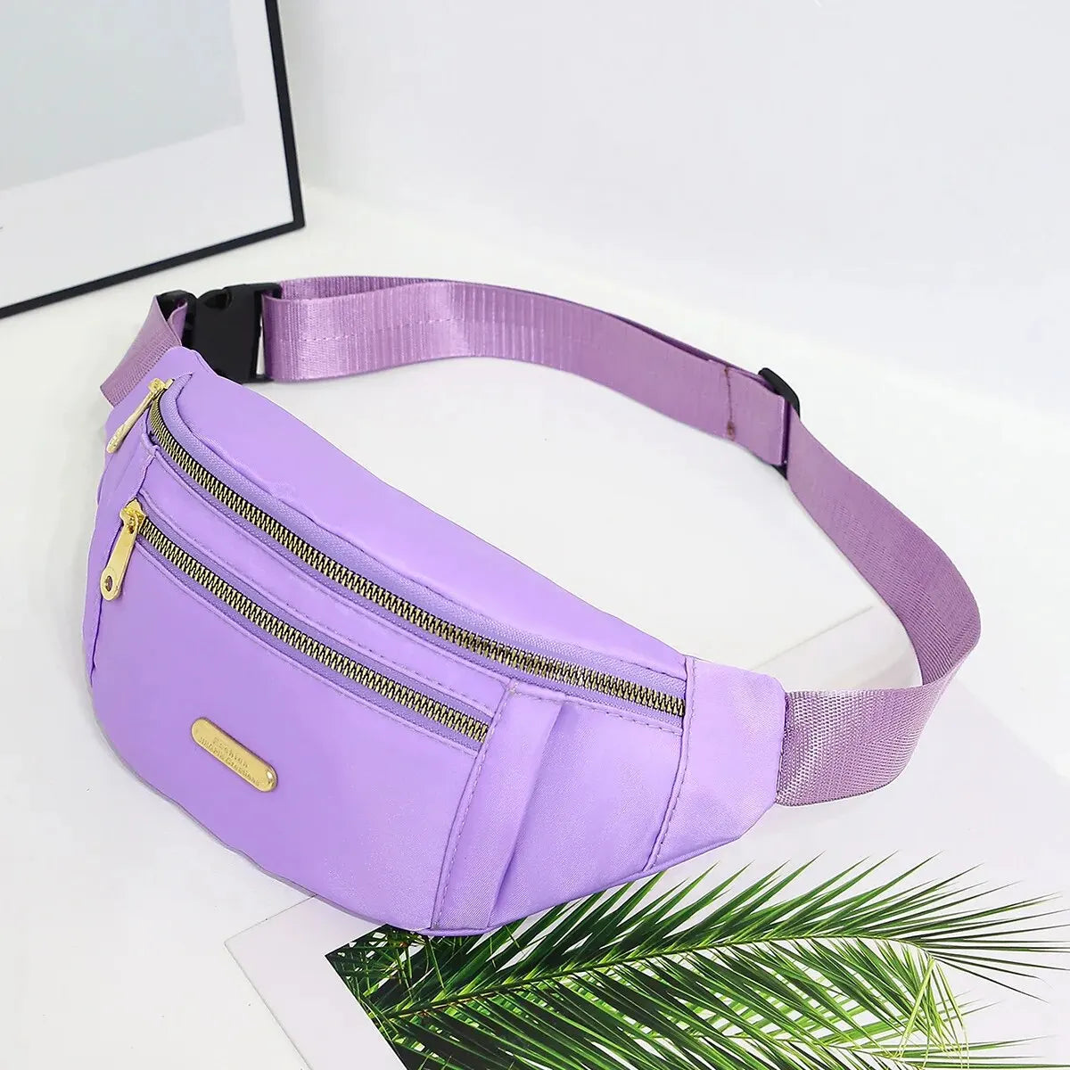 AEROCANDY Unisex Nylon Waist Bag - Multi-Layer Crossbody Fanny Pack