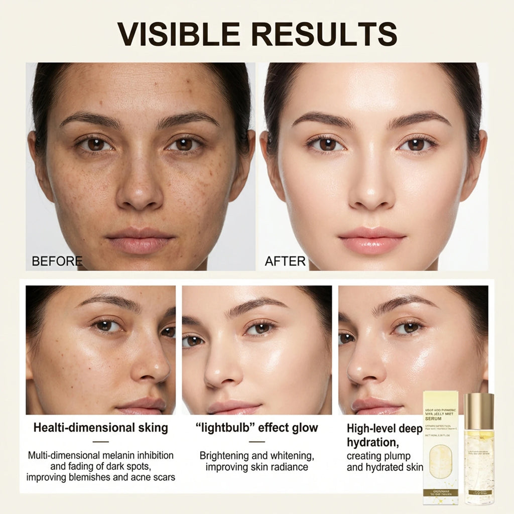 Jelly Mist Serum Brightening Firming Hydrating Face Spray Smoothing Facial Hyaluronic Acid Collagen Moisturizing Skincare Set
