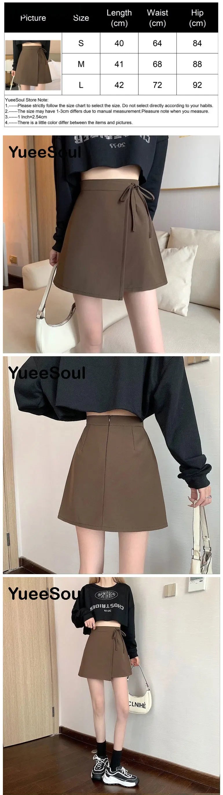 Brown Mini Skirts 2023 New Y2K Vintage High Waist Women Pleated Skirt Chic Sweet Cute Preppy Style Casual 90s E Girl Dance Skirt