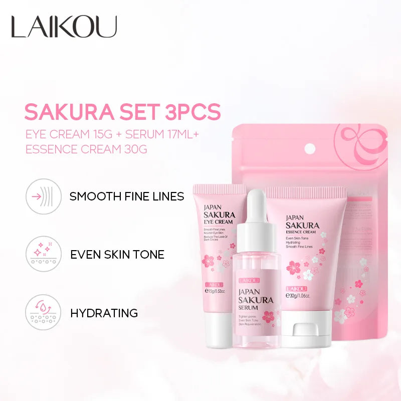 LAIKOU Vitamin C Skin Care Set - 3-Piece Facial Care Kit