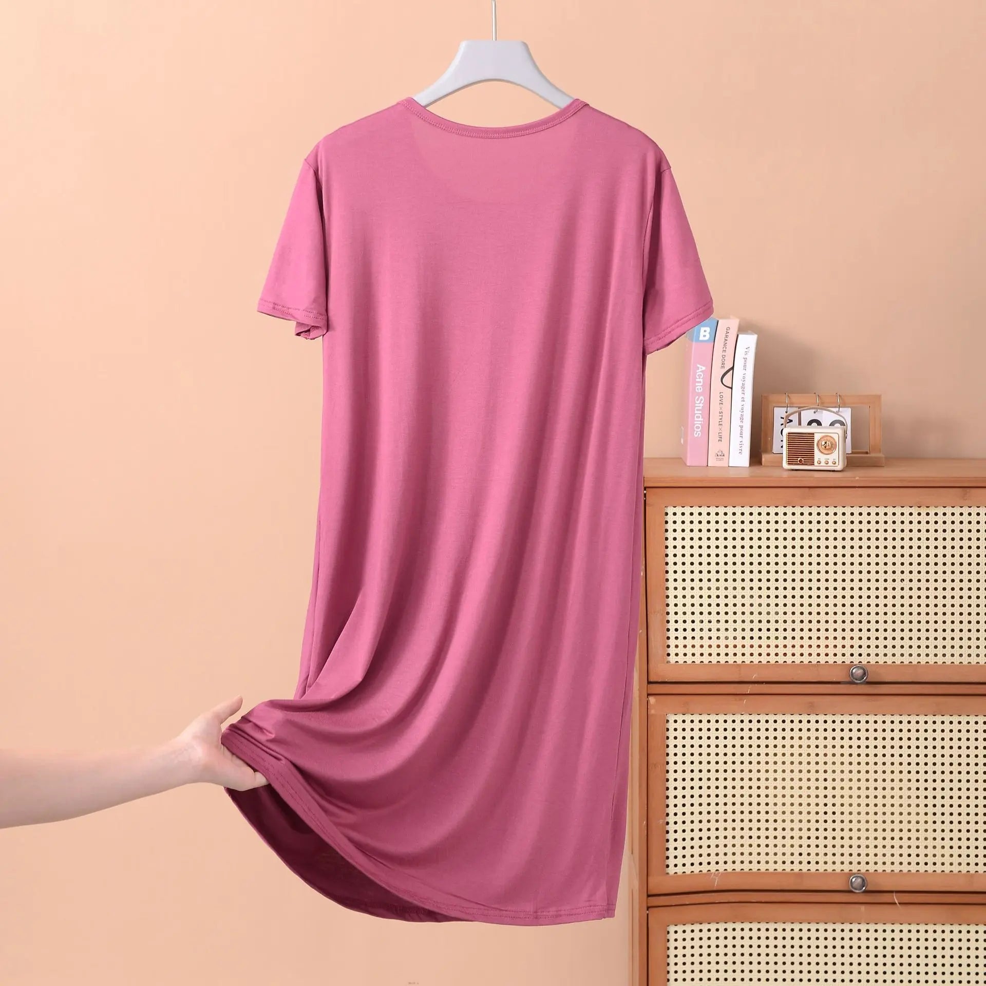 XL-8XL Sleepwear Women's Nightgowns Casual Short Sleeve Cotton Night Dress Plus Size Summer Nightshirt Ladies Sleep Wear Shirt