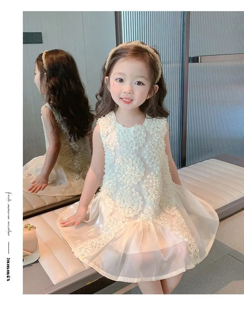 Girls' Sleeveless Princess Tank Dress | Korean Style Summer Dress