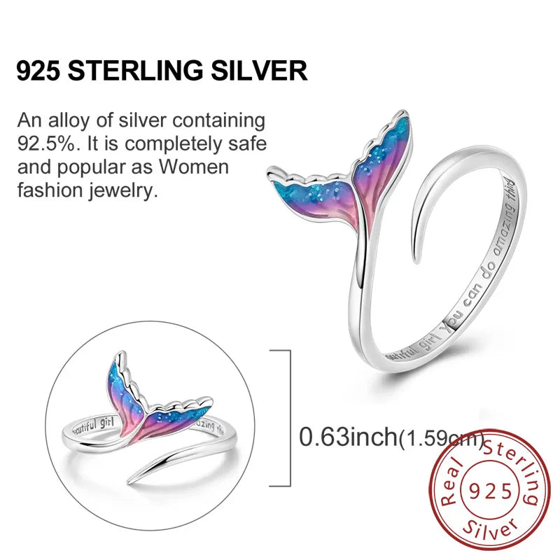 Rings Original 925 Sterling Silver Rings Bow Heart Sun Moon Star Zircon Rings For Women'S Jewelry Birthday Anniversary Gifts