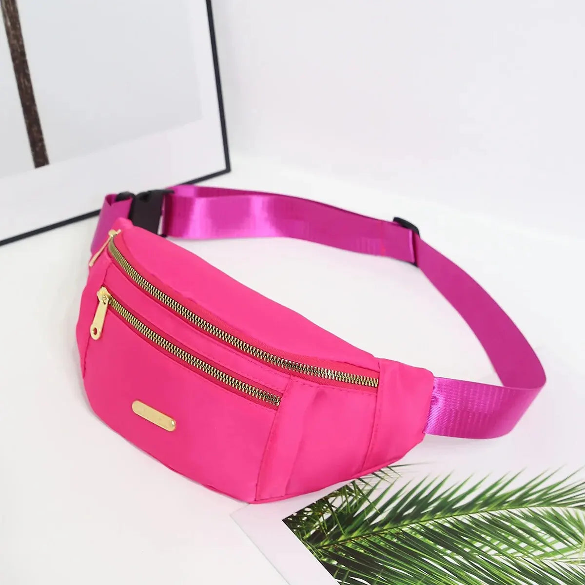 AEROCANDY Unisex Nylon Waist Bag - Multi-Layer Crossbody Fanny Pack