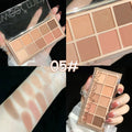 10Color Eye Shadow Palette Pumpkin Earth Tone Matte Pearlescent Shimmer Shiny Sequins Eye Shadow Makeup Pigment Korean Cosmetics