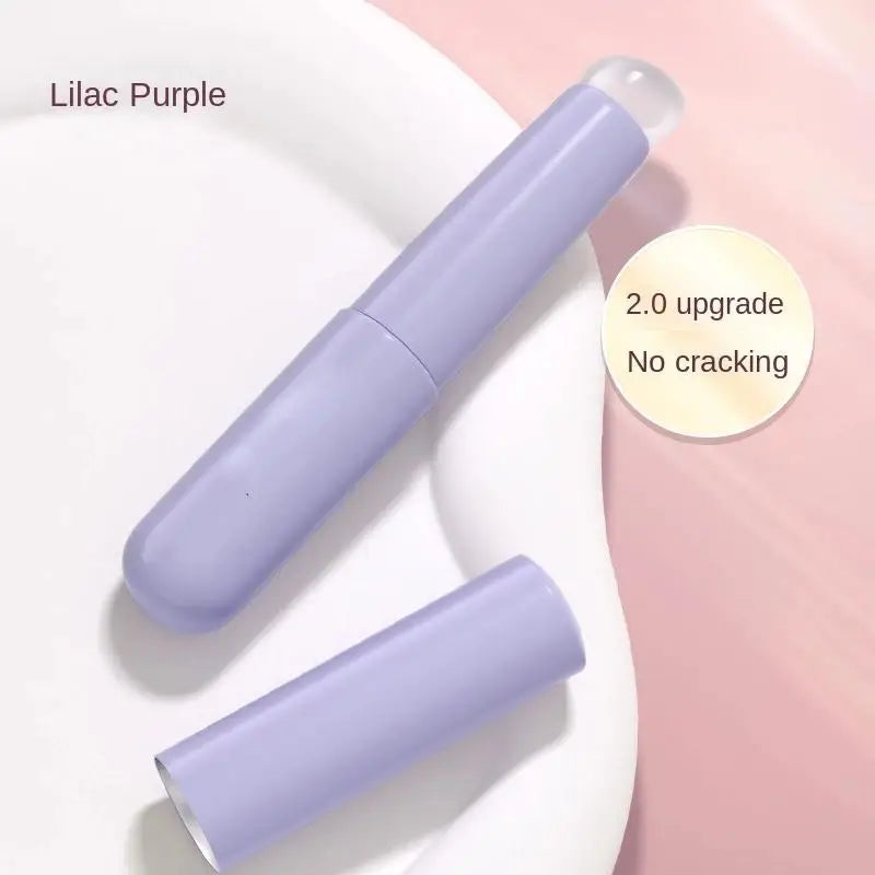 Silicone Lip Brushe With Abs Plastic Handle, Portable Lipstick & Lip Balm Applicator With Cap,Perfect Blending & Smudge Cover