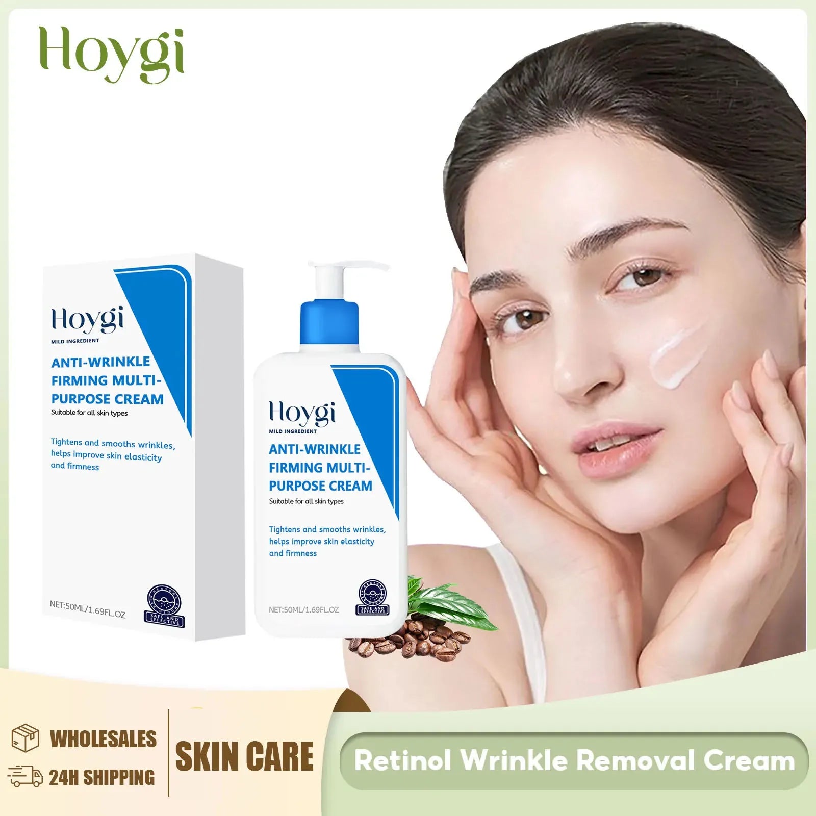Hyaluronic Acid Cream Shrink Pores Anti Wrinkle Nourishing Hydrating Improve Dryness Remove Fine Lines Moisturizing Facial Cream