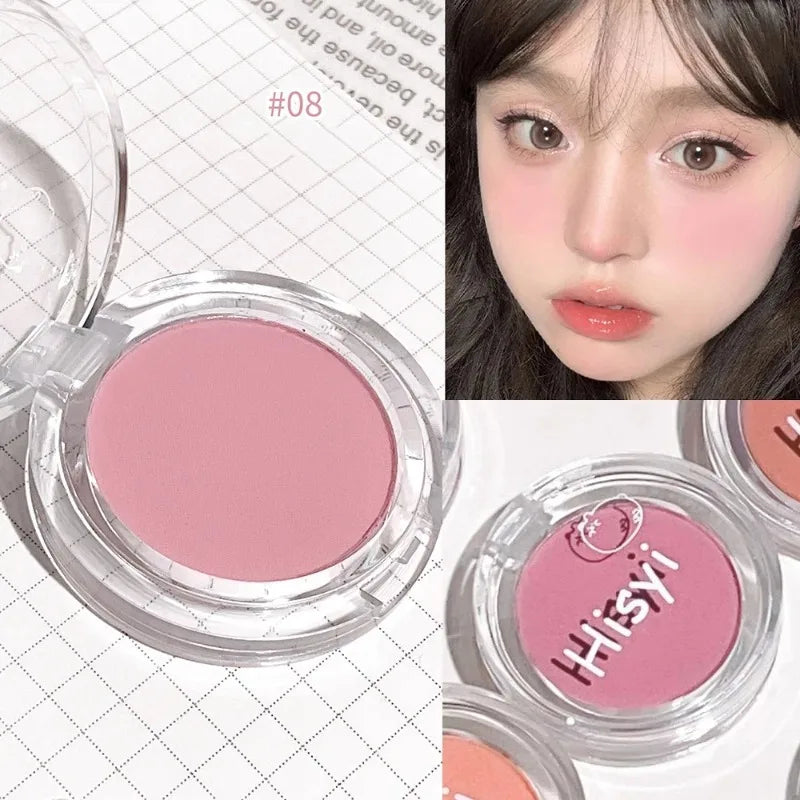 Monochrome Blush Palette Matte Natural Cheek Color Orange Girl Blusher Powder Brightening Facial Contouring Makeup Rouge Powder
