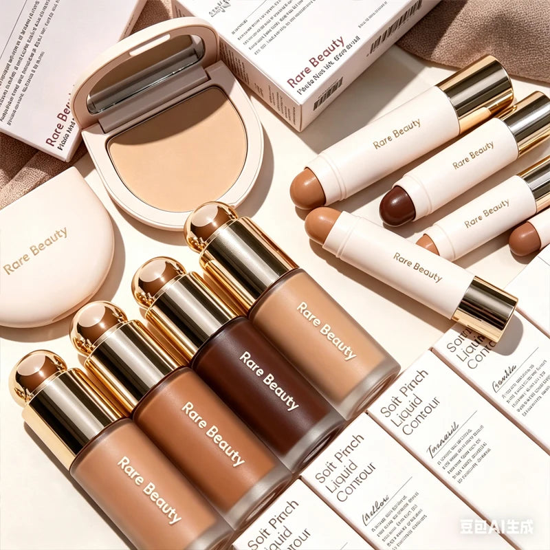Rare Beauty 3D Face Bronze Contour Liquid Concealer Contour Stick Lasting Natural Liquid Foundation Concealer Blusher Makeup