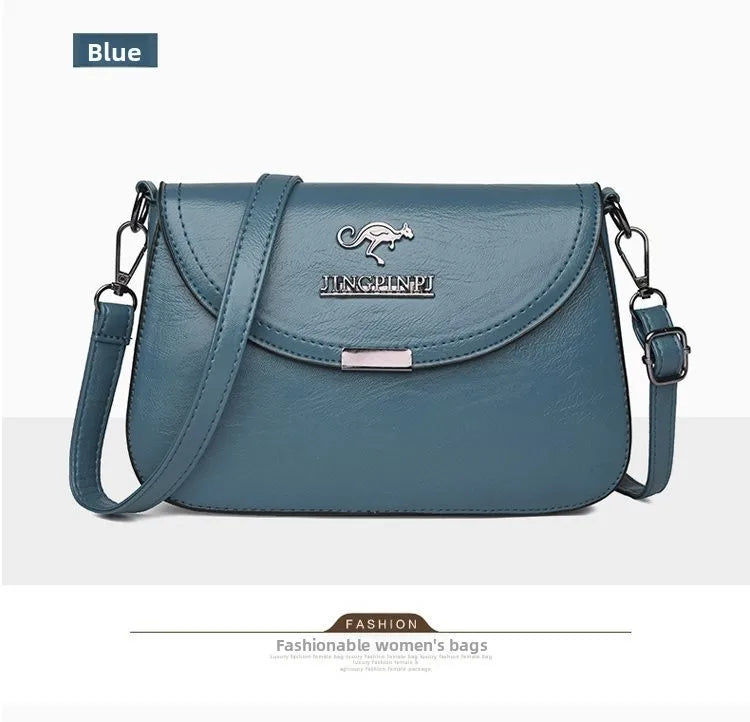 Retro Small Square Crossbody Purse Soft PU Leather Adjustable Strap Daily Work Travel Flip Cover Handbag Shoulder Bag for Women