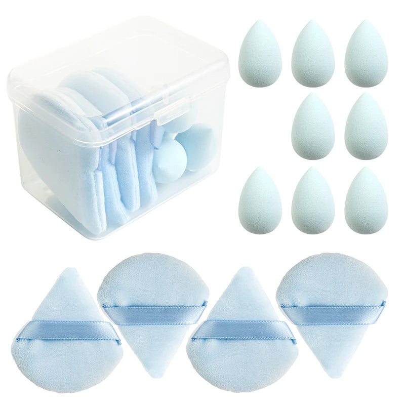 12pcs Makeup Sponges Set Soft Cosmetic Puff Beauty Egg Foundation Sponges Wet and Dry Powder Puff For Women Make Up Tools