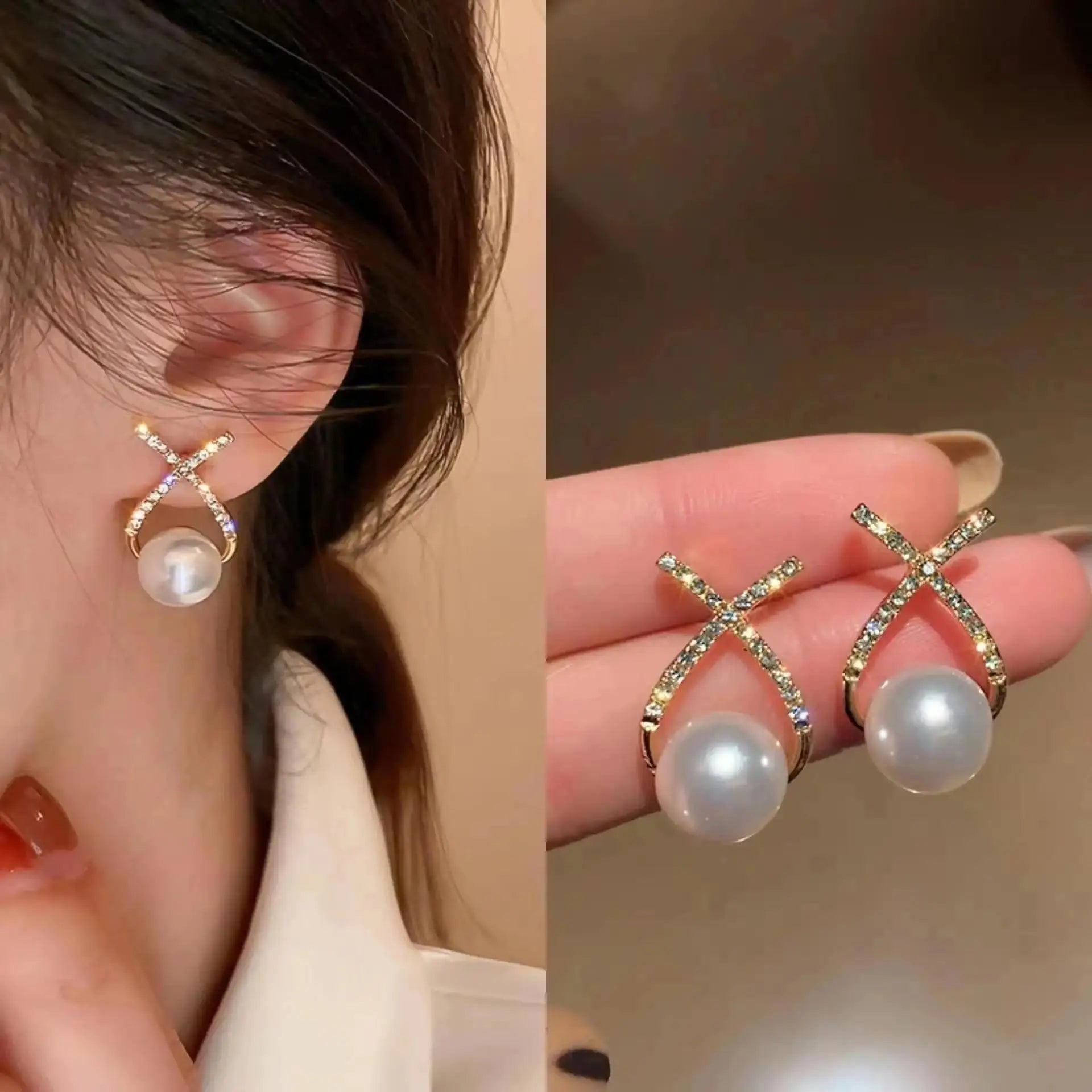 Korean Fashion Zircon Drop Earrings For Women'S Jewelry 2026 Trending New Luxury Women'S'S Geometric Hoop Earrings Pendientes Gifts