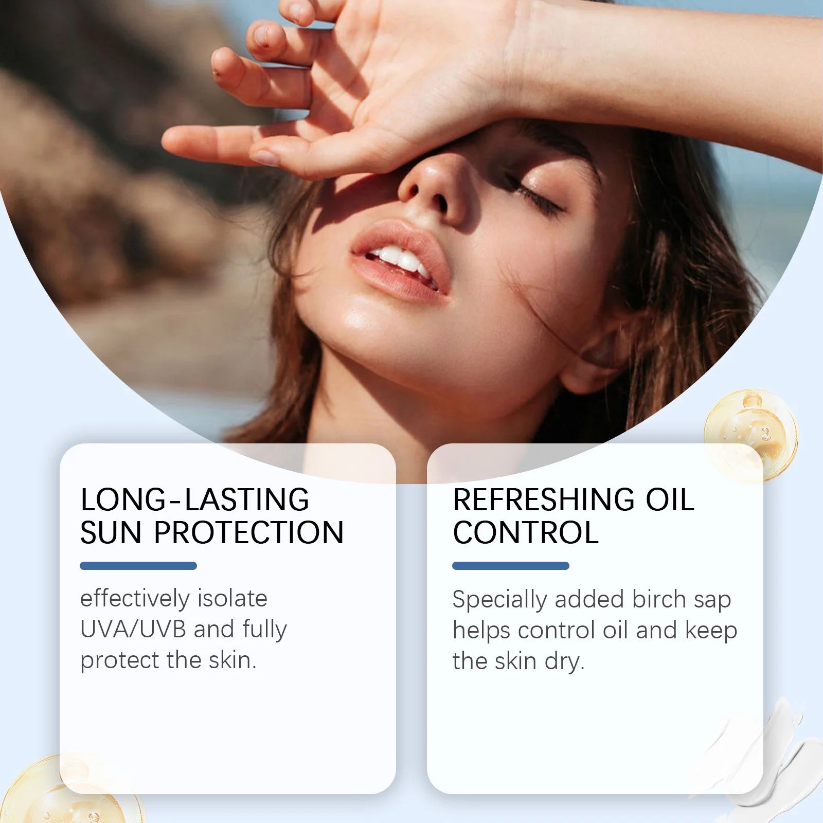 Face Sunscreen SPF 50 Niacinamide Ceramide Non Greasy Broad Spectrum Skin Barrier Protection All Skin Types Lightweight UV Serum