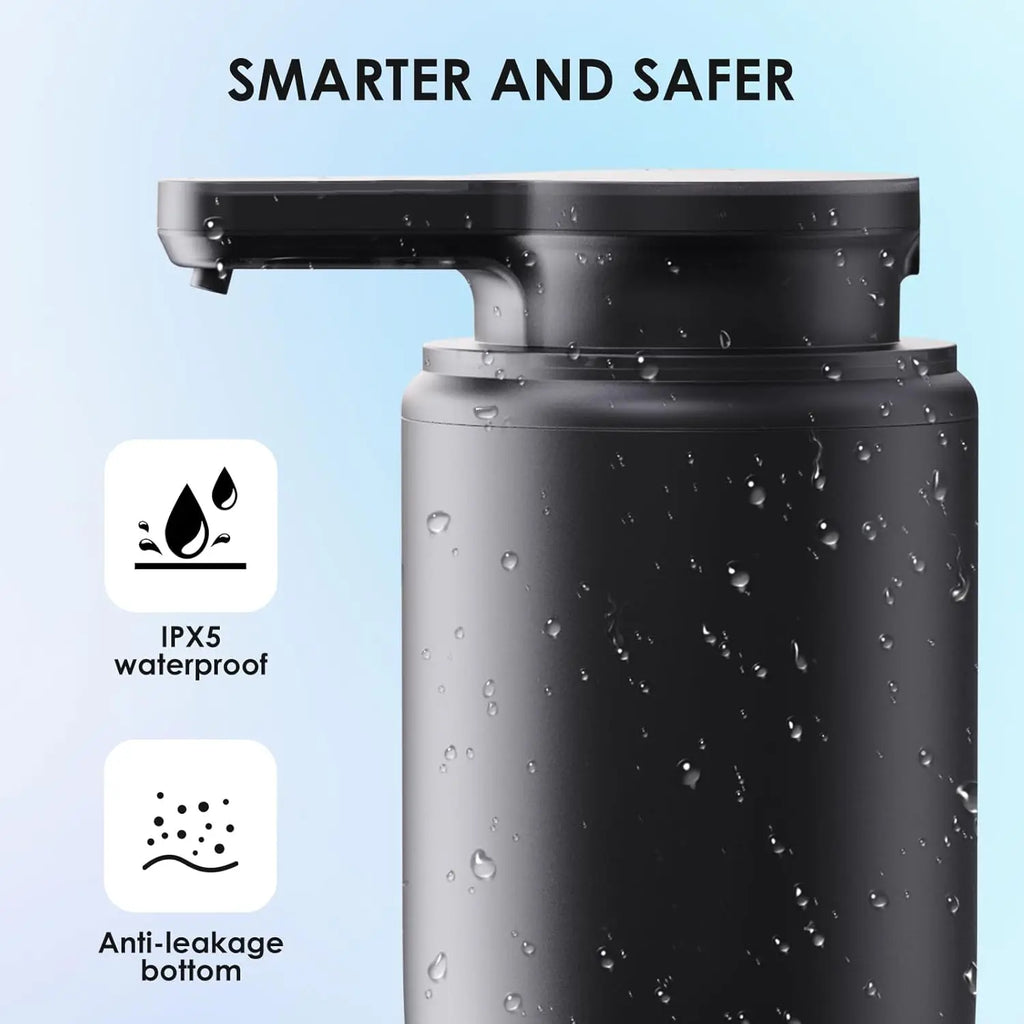 LAOPAO Foam Soap Dispenser Set IPX5 Waterproof USB-C Charging with Sensor Infrared Motion Sensor for Kitchen and Bathroom