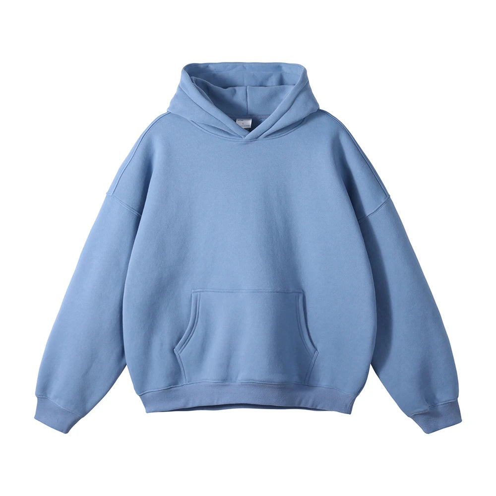 ZODF Men's Unisex Fleece Hoodie - 350gsm Oversized Winter Sweatshirt