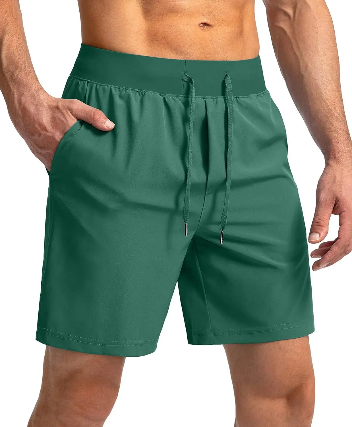 Ice Silk Cooling Shorts For Men Quick Dry Running Fitness With Zipper Pockets Loose Fit Athletic Gym Wear