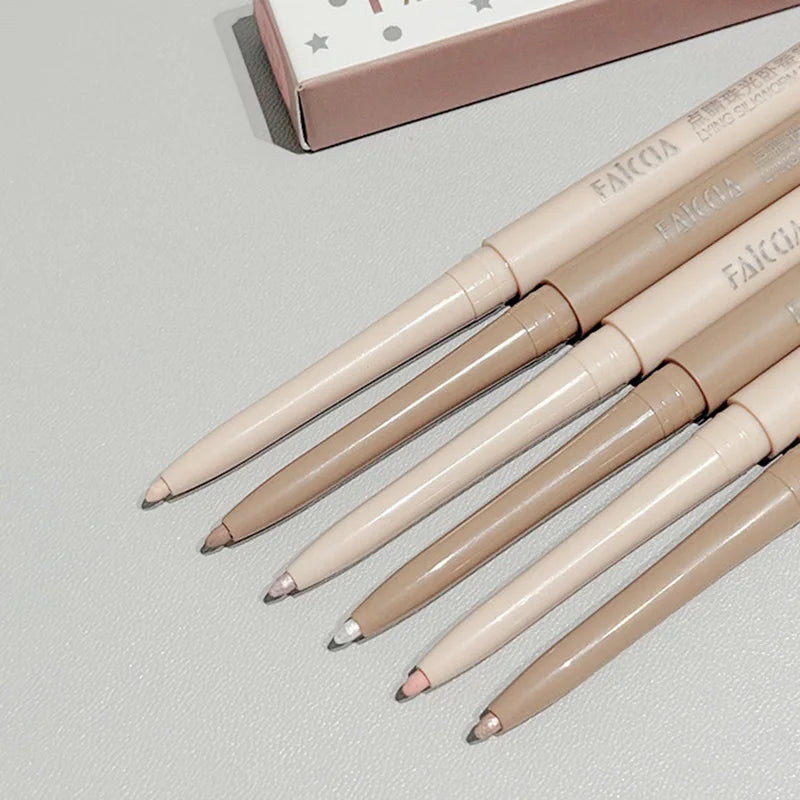 1PC Matte Pink Lying Silkworm Pen Natural Brightening Glitter Eye Shadow Pencil Smooth Quick Drying Eyes Beauty Makeup Cosmetics