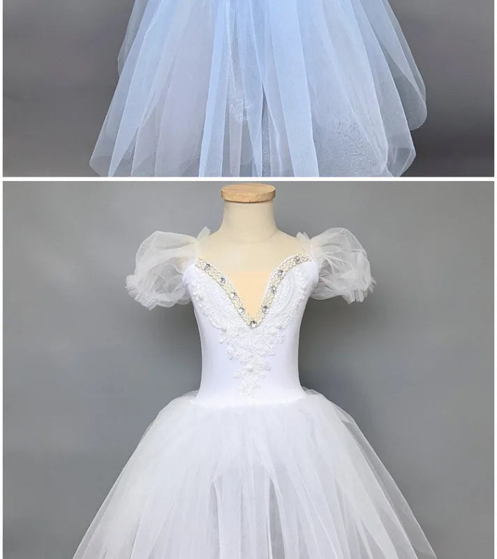 Kids Ballet Tutu Dress for Girls Performance Leotard Stage Costume Dance Wear Party Outfit Princess Fashion Children Clothing