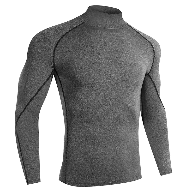 Men's Long Sleeve Compression Shirt Quick Dry Fitness Running Top