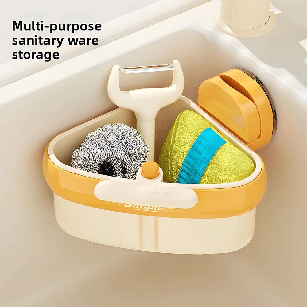 Kitchen Filter Drain Basket Fruit Vegetable Cleaning and Drainage Basket Cleaning Basket Triangular Sink Strainer for Food Waste