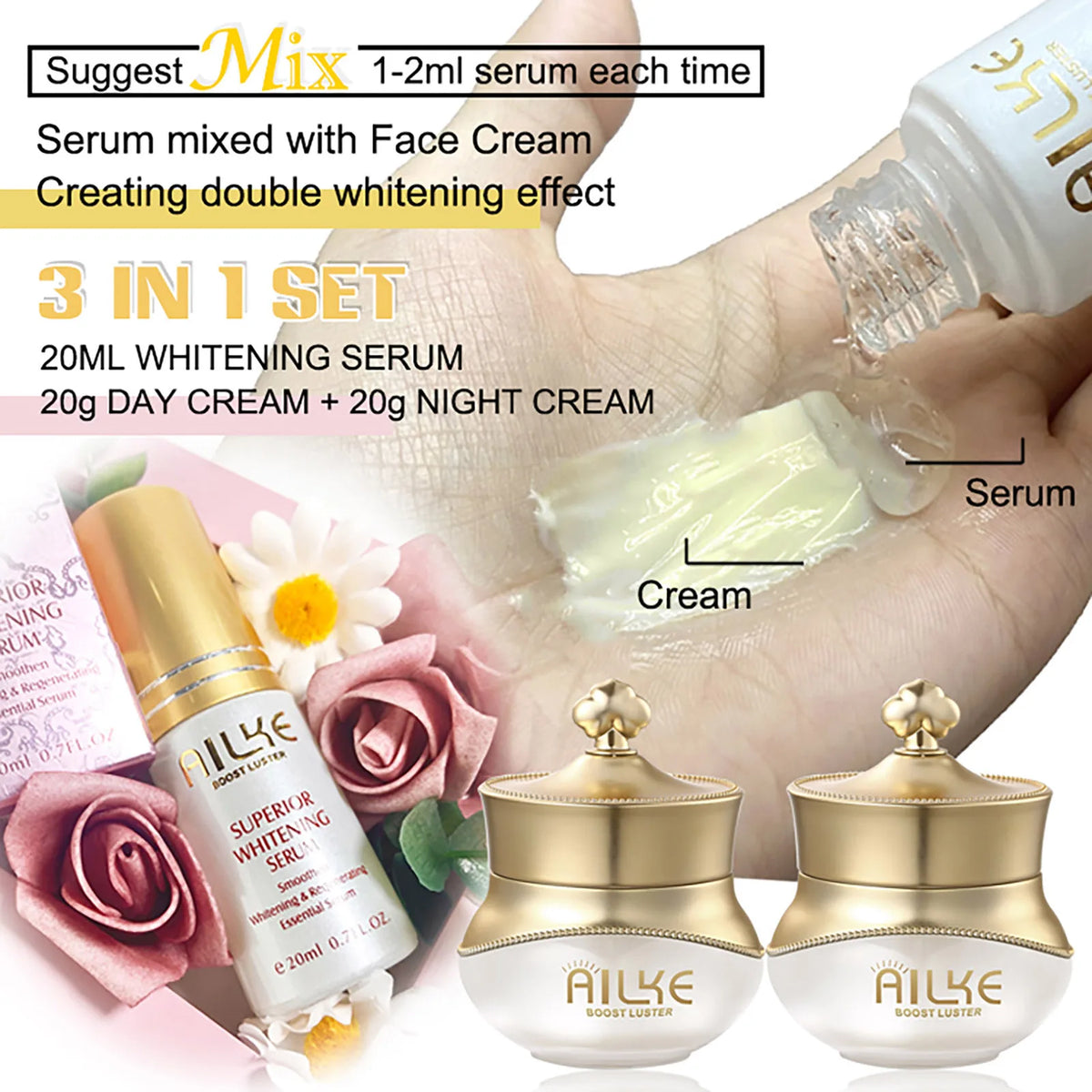 AILKE Whitening Face Care Set - Anti-Wrinkle & Dark Spot Treatment