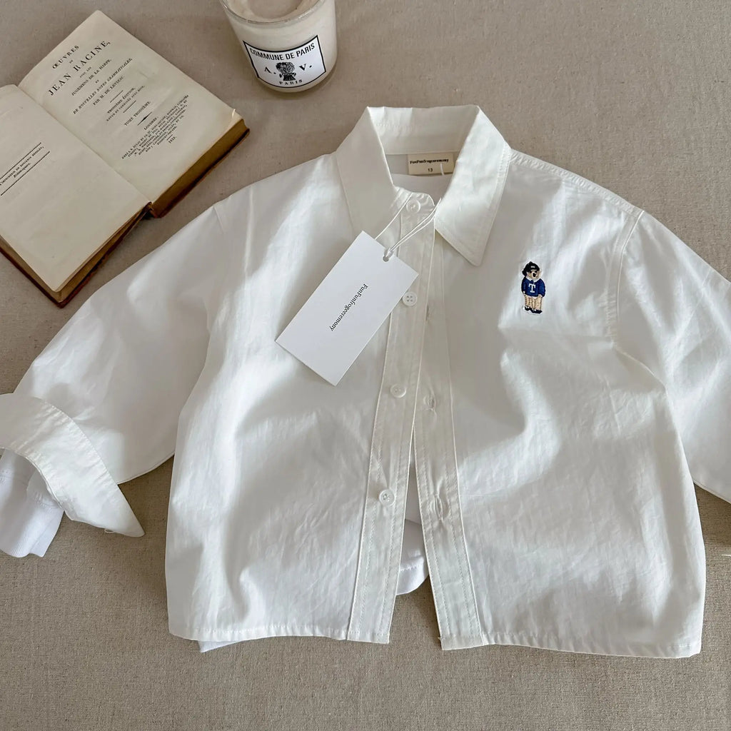 2025 New Spring autumn Baby Girls boys Cotton soild T shirts coat Cute Children kids Clothes