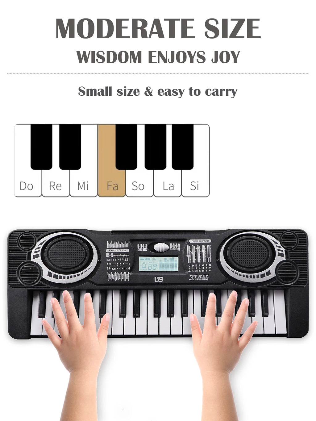 Electronic 37 Keys Piano Toys for Kids, Portable Keyboard Musical Instrument Kid Education Toy Gifts Not Include Battery