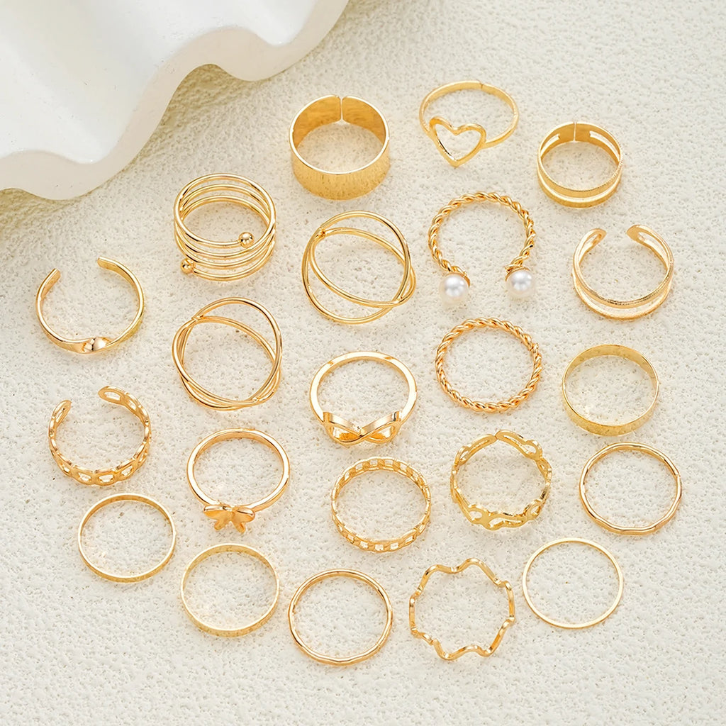83Pcs Elegant Pearl Geometric Earrings Necklace Bracelet Ring Jewelry Set For Women'S Heart Butterfly Star Daily Jewelry New