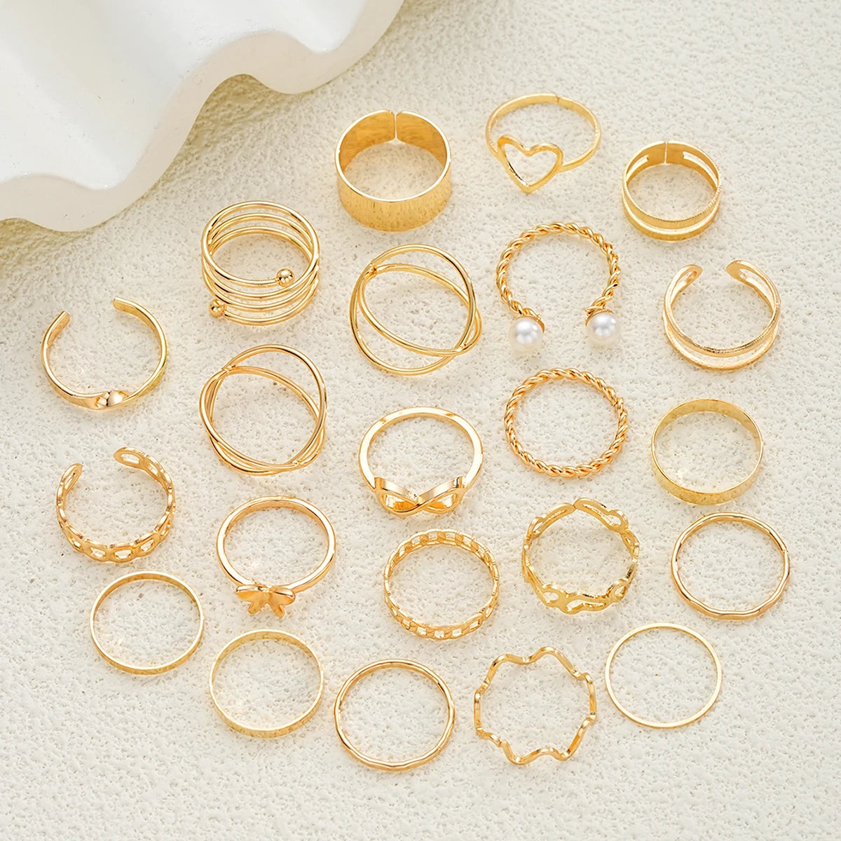 83Pcs Elegant Pearl Geometric Earrings Necklace Bracelet Ring Jewelry Set For Women'S Heart Butterfly Star Daily Jewelry New