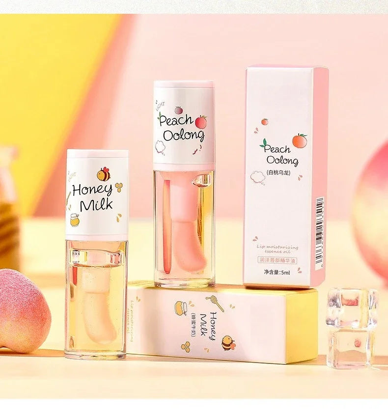Korean Beauty Moisturizing Lip Ink Gloss Jelly Lipstick Big Brush Labial Lips Bright Oil Balm - Moisture & Color in One