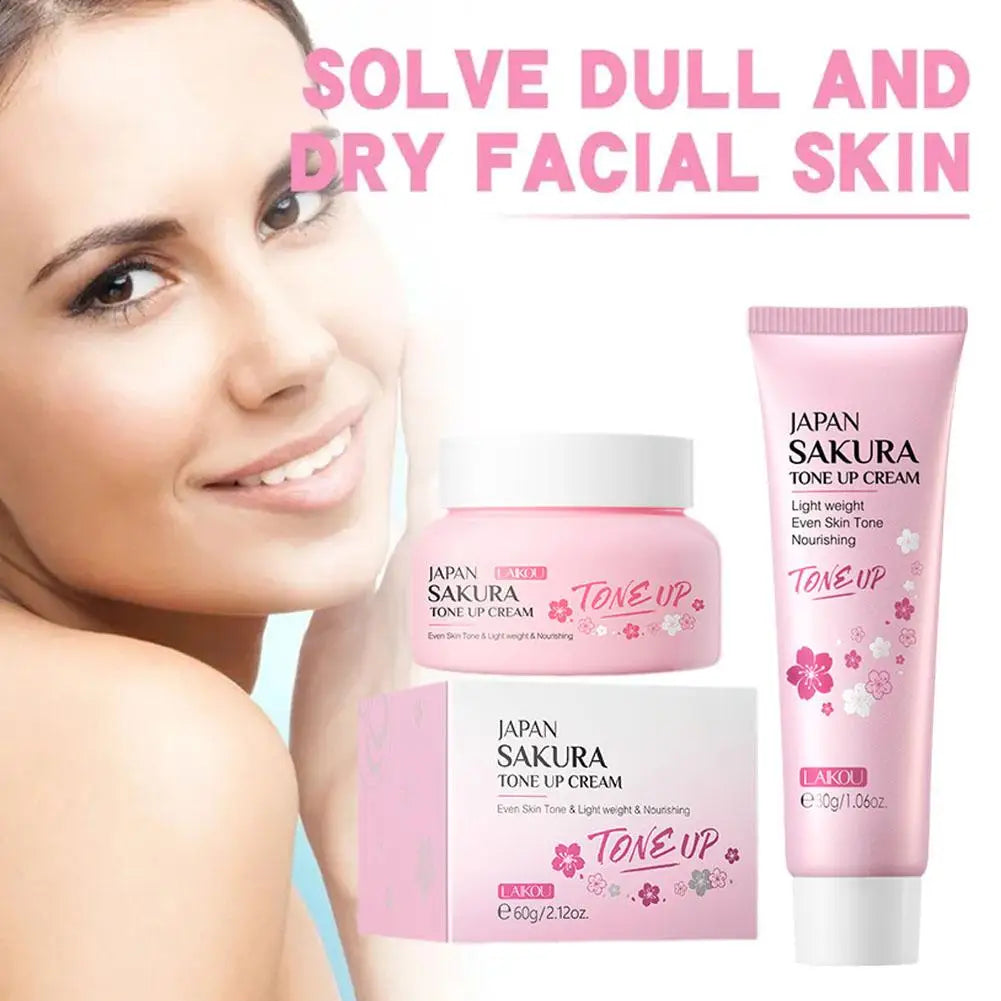 Facial Moisturizer Tone-up Cream,Sakura Essence Glow Moisturizer Cream 1.06 Fl OZ Hydrating Smooth Dry Skin Nourishing Skin Care