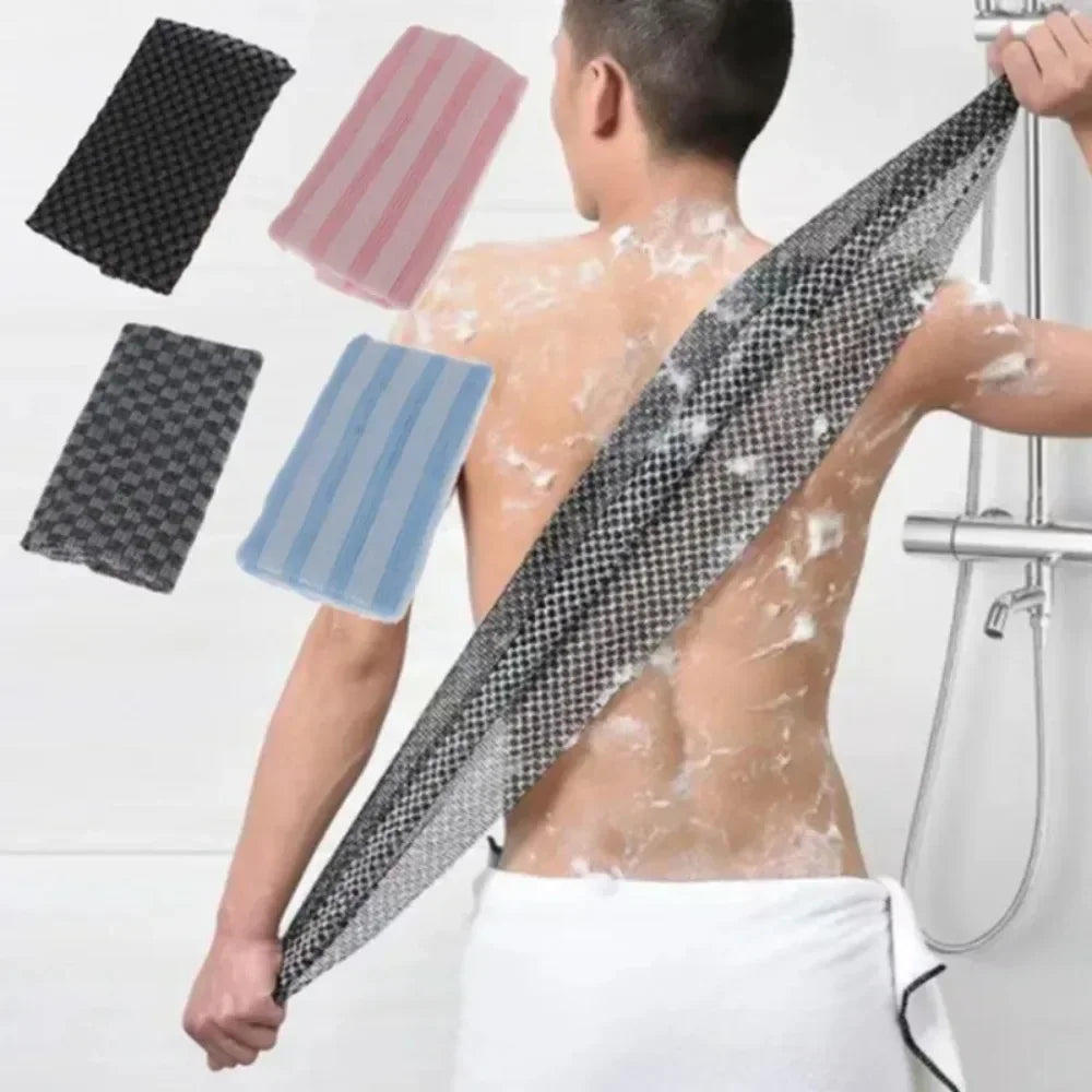 Japanese Rubbing Washcloth Nylon Bath Towel Brush Exfoliating Scrubber Shower Sponge For Back Cleaning Care Bathroom Accessories