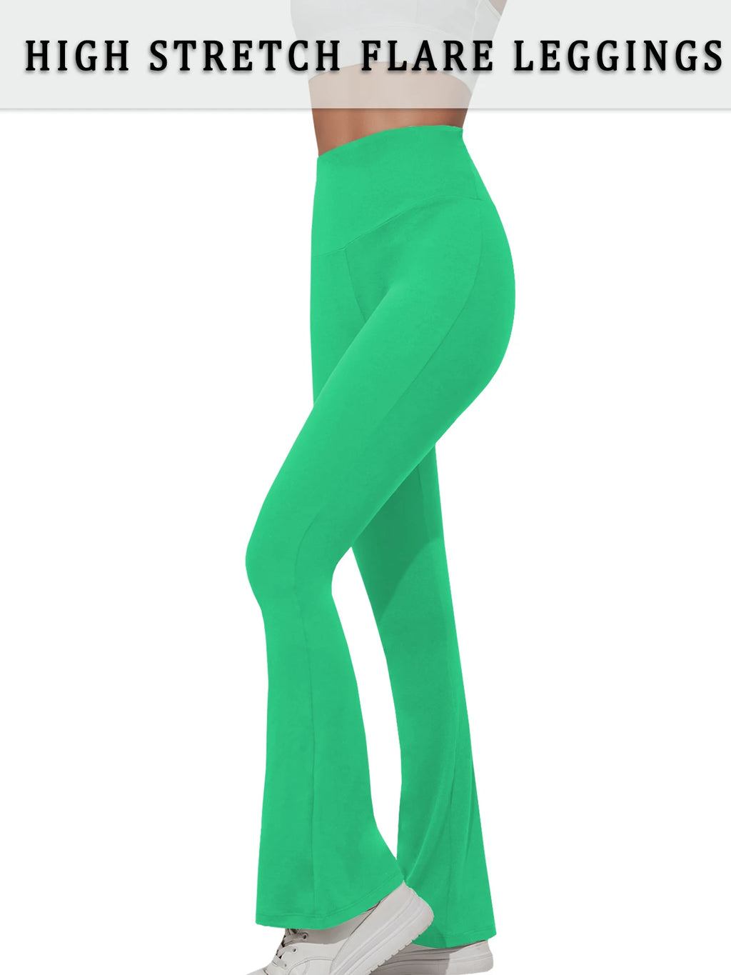 Women's Super Soft Flare Pants High Waisted Tummy Control Workout Yoga Push Up Gym Fitness Long Leggings Bell Bottoms