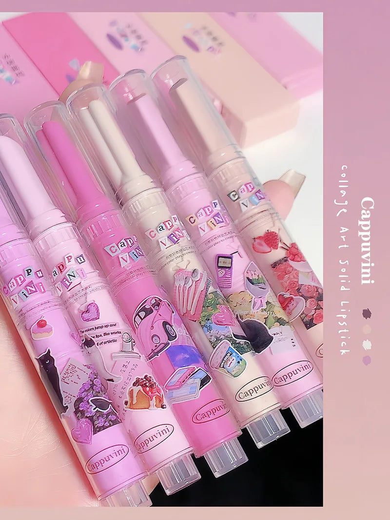Clear Lip Glaze Jelly Solid Mirror Lipstick Waterproof Love-shaped Watermelon Lip Gloss Fade Lip Lines Moisturising Korea Makeup