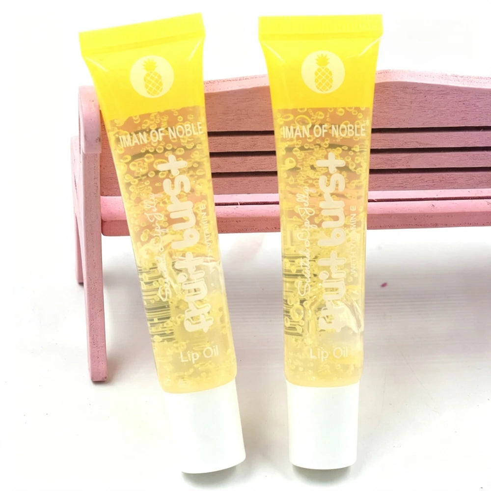 6Pcs Fruit Flavor Lip Oil Set - Moisturizing Plumping Lip Gloss