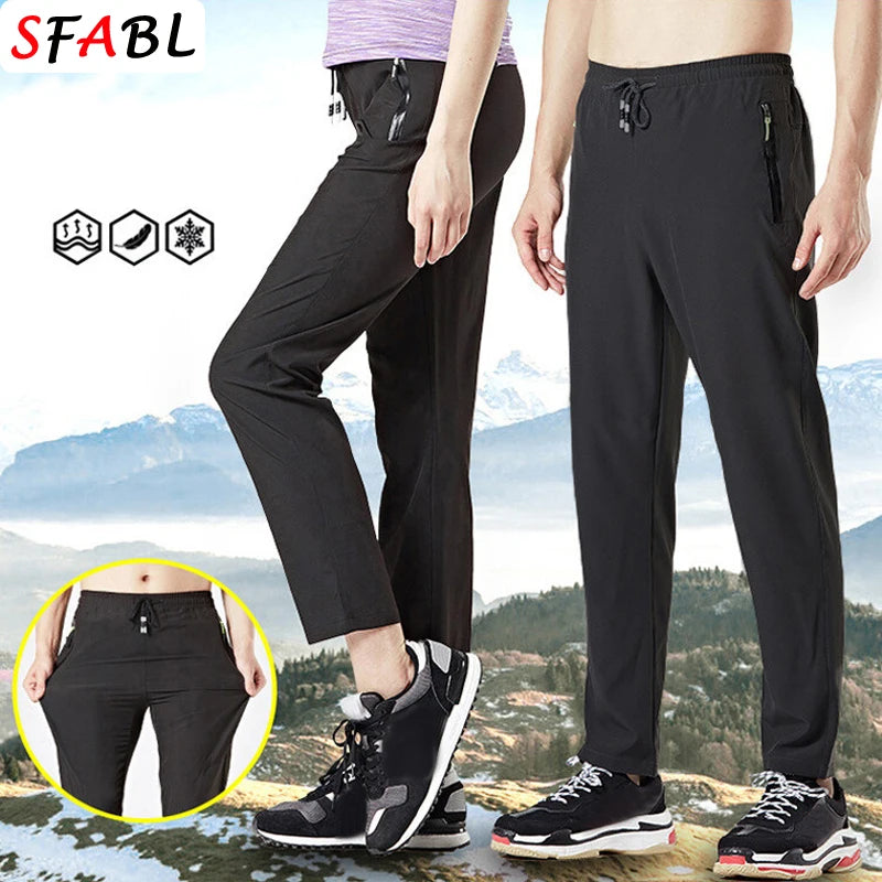 2 Pieces Lightweight Pants for Men's Summer Spring New Loose Elastic Trousers Quick Drying Outdoor Jogging Running Casual Pants