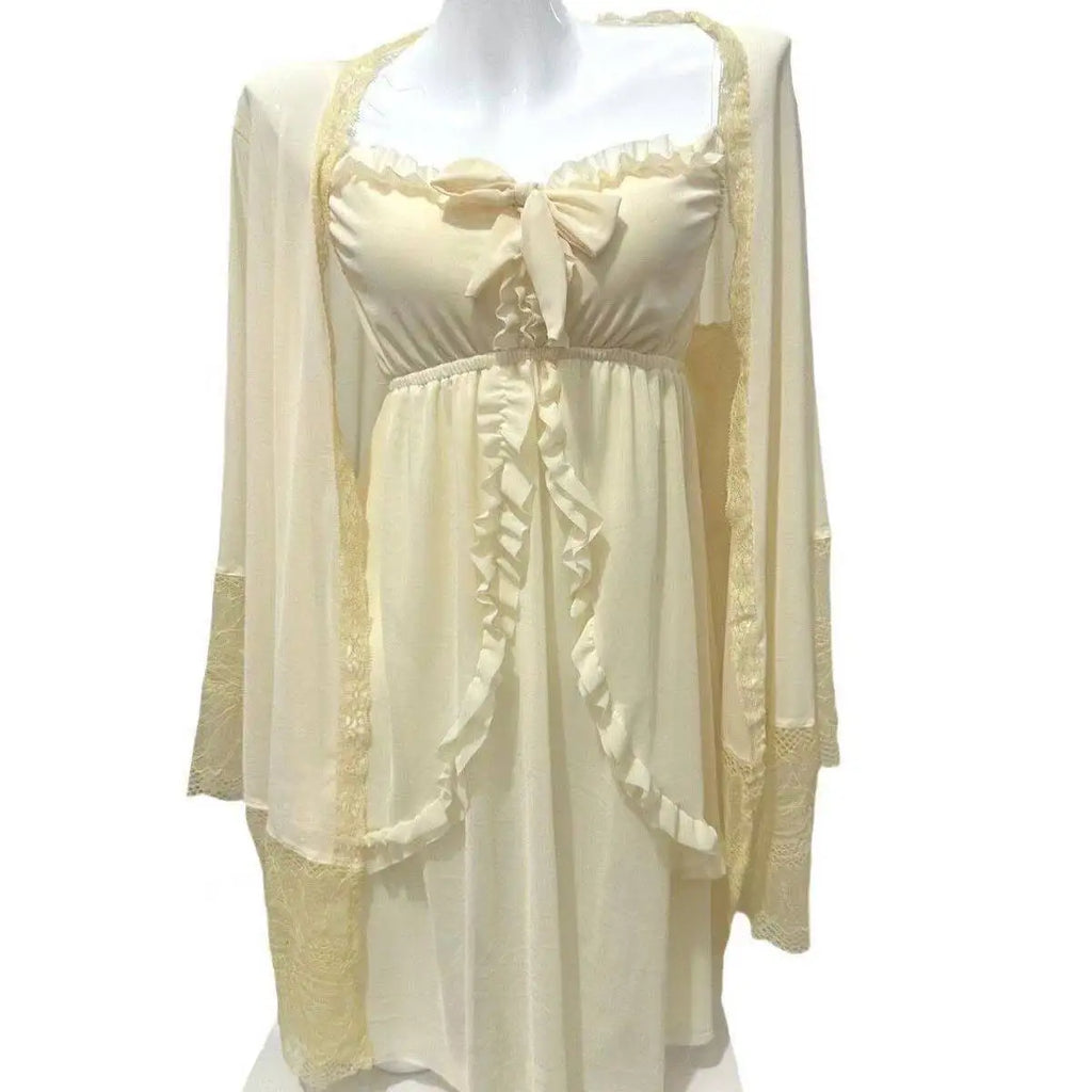 Sweet Court Style Lace Pajamas Women's Spring and Autumn Loose Korean Version Summer Suspender Pajamas Loungewear Two-piece Set