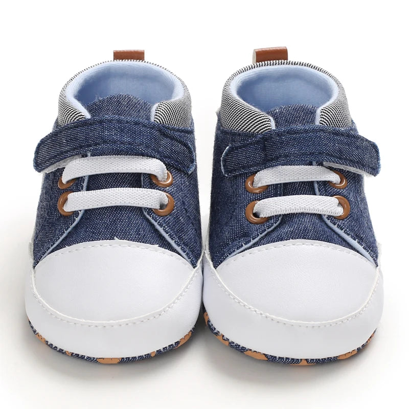 Four Season Blue Main Picture Comfortable and Lightweight Walking Shoes 0-12 Months Soft Sole Anti Slip Crawling Shoes