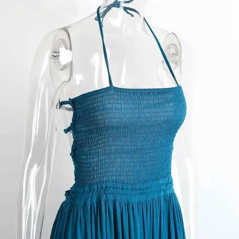 Beach Dress Sexy Dresses Boho Bohemian People Holiday Summer Long Backless Cotton Women Party Hippie Vestidos Mujer Ethnic