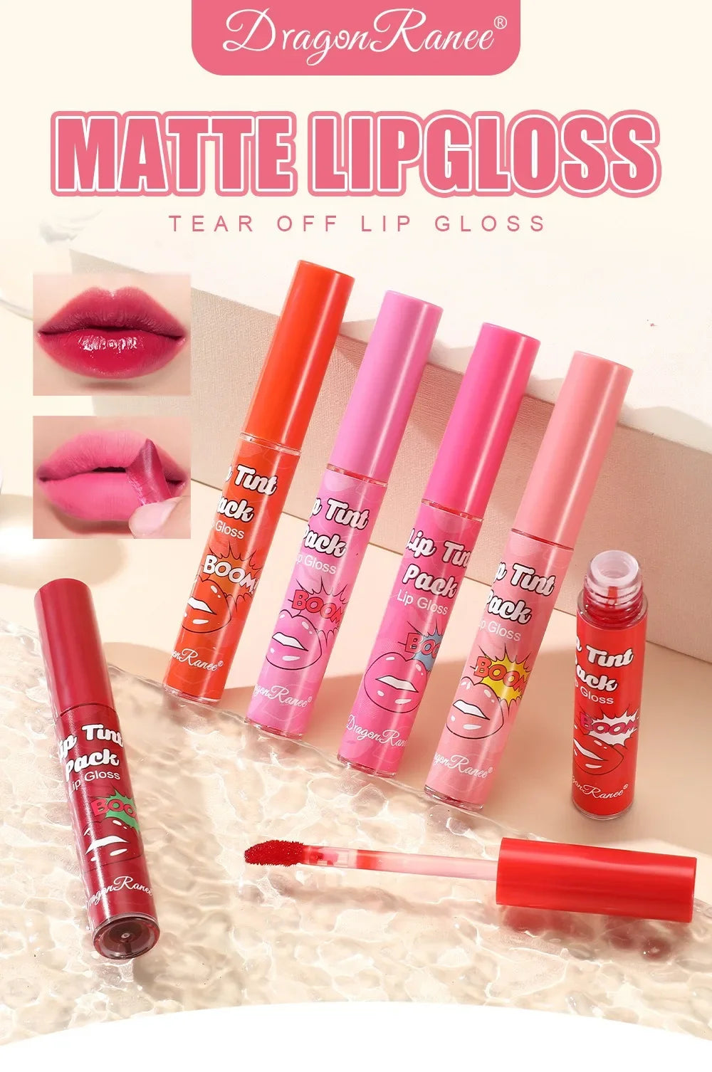 Dragon Ranee Peel-Off Lip Stain - Waterproof Matte Liquid Lip Glaze