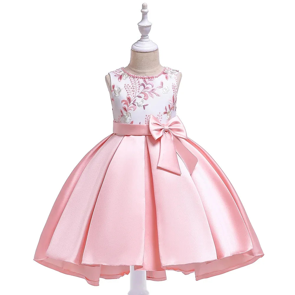 Summer Flower Girls Dress Princess Wedding Party Dresses Children Kids Prom Gown Vestidos Baby Christmas Children Clothing