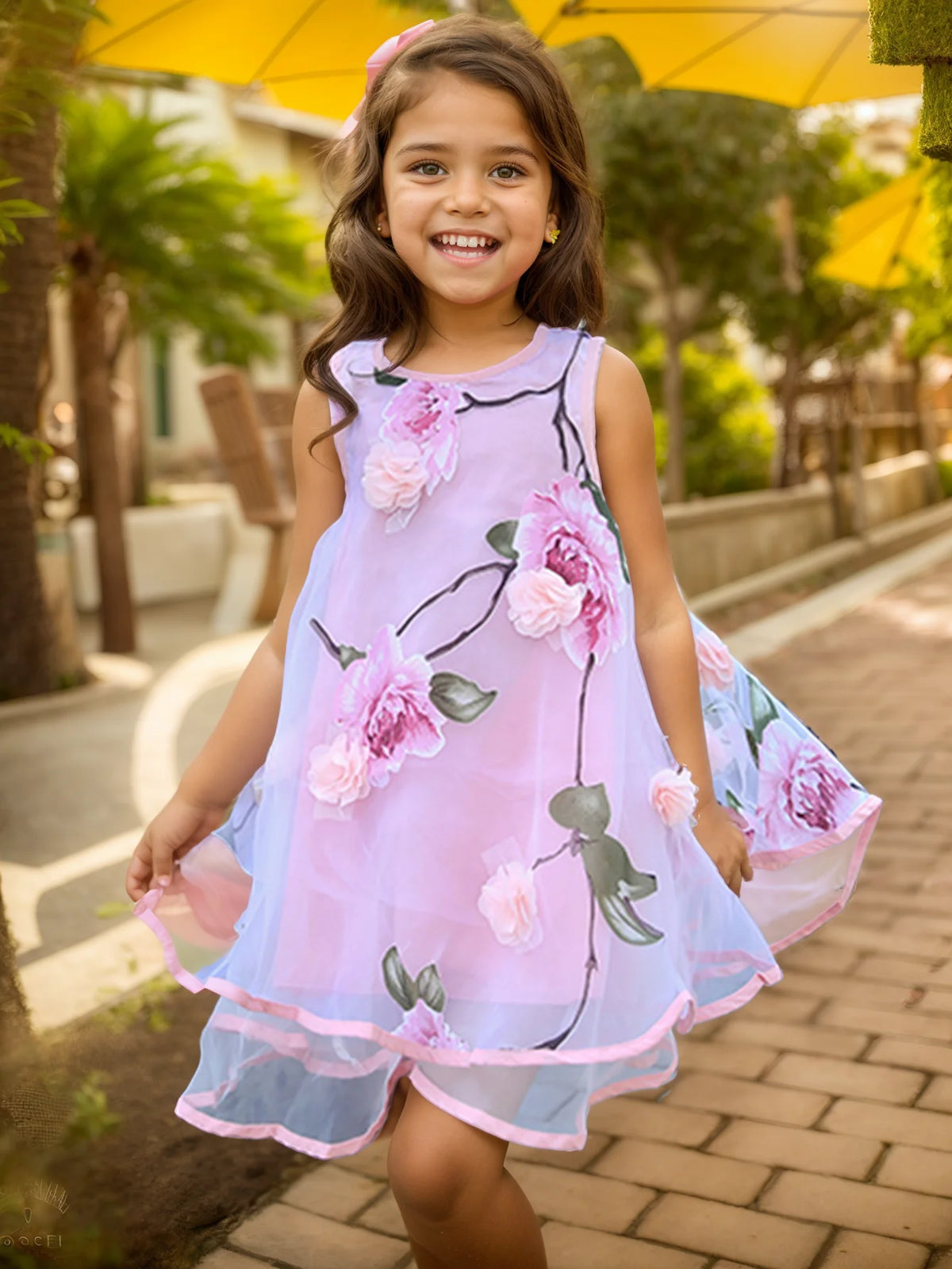 Girls Flower Bohemian Summer Dress ChildKids Girl Beach Dresses Chiffon Dresses Floral Teenager Girl's Clothes 6 8 10 12 14 Year