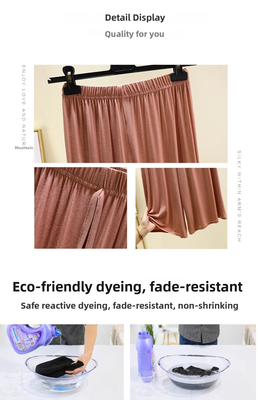 plus Size Modal Seven-Foot Pants Women Summer Loose Wide Leg Pants Elastic Waist Casual Home Pants Shorts Home Clothes