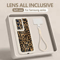 Leopard Print Wrist Lanyard Phone Case For Samsung Galaxy S26 S24 S25 Ultra S23 S25 FE A57 A17 A56 A16 A37 A55 A15 A25 TPU Cover