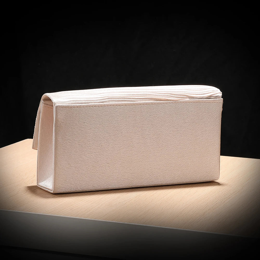 New pleated evening bag - elegant socialite banquet party dress handbag with detachable chain shoulder bag