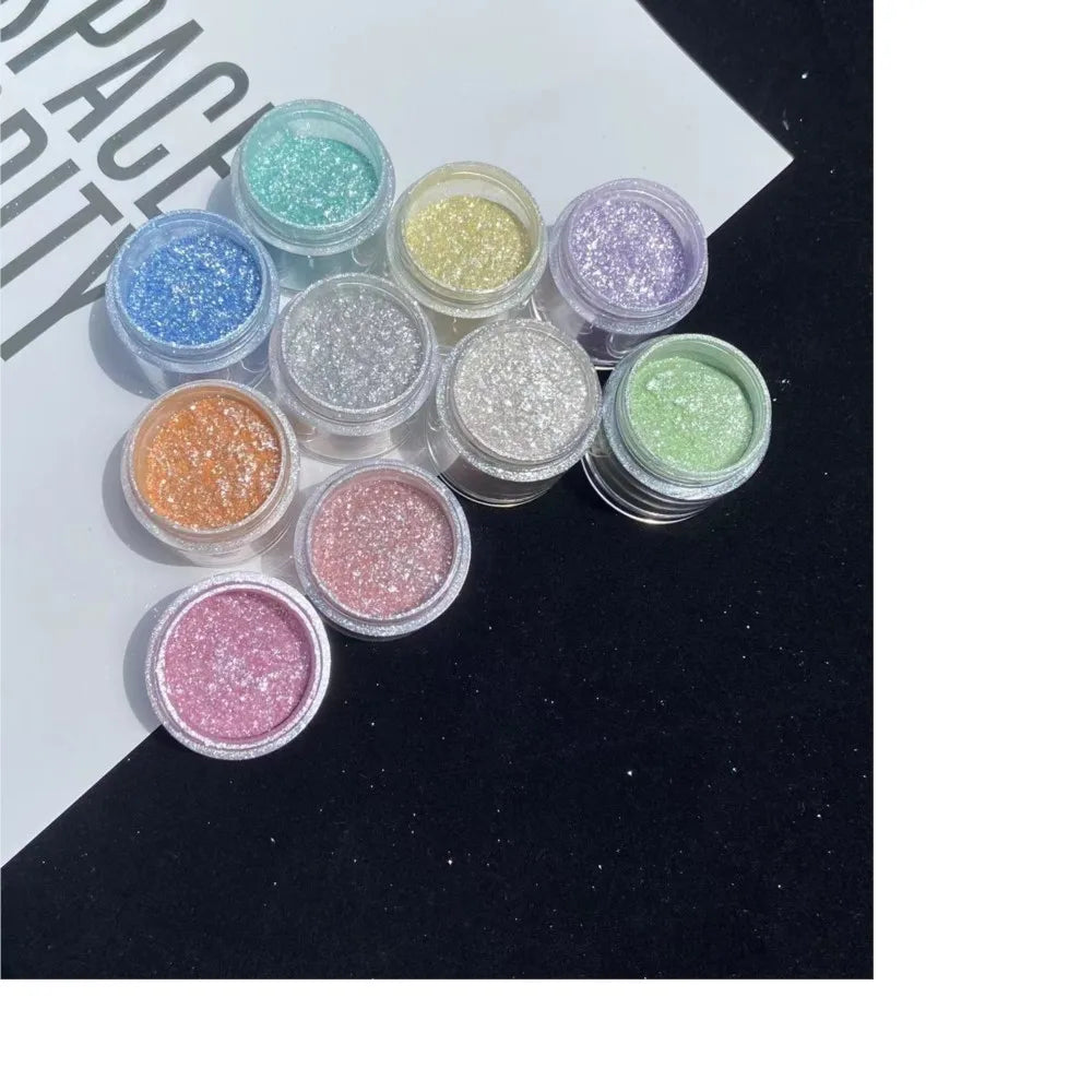 Net-5g Polarized Opal Powder Aurora Neon Nail Glitter Sequins Shiny " Shimmer Dust" Chrome Pigment for Manicure Rubbing on Nails