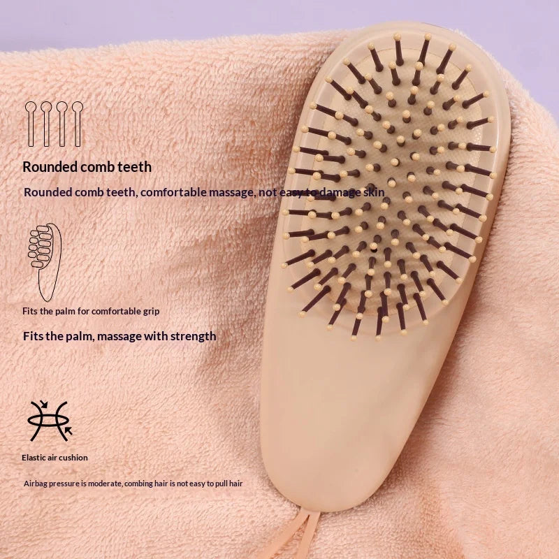 Air Cushion Scalp Massage Brush Portable Detangling Hairdressing Massage Comb For Women Home Use Travel Size Soft Bristles Brush