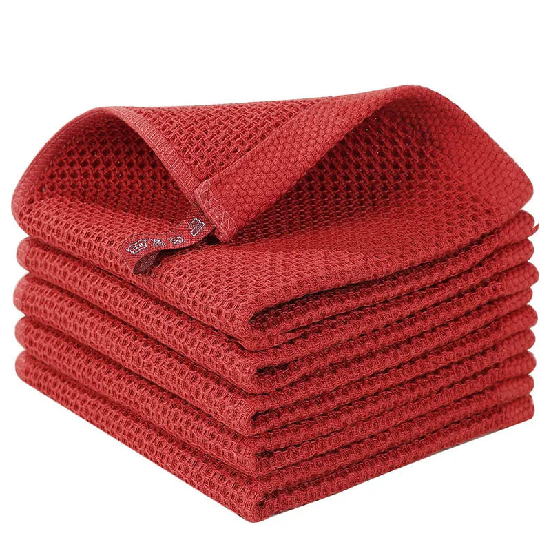 Cotton Dish Towels Soft Absorbent Honeycomb Weave Kitchen Cloth For Home Cooks Everyday Kitchen Cleaning