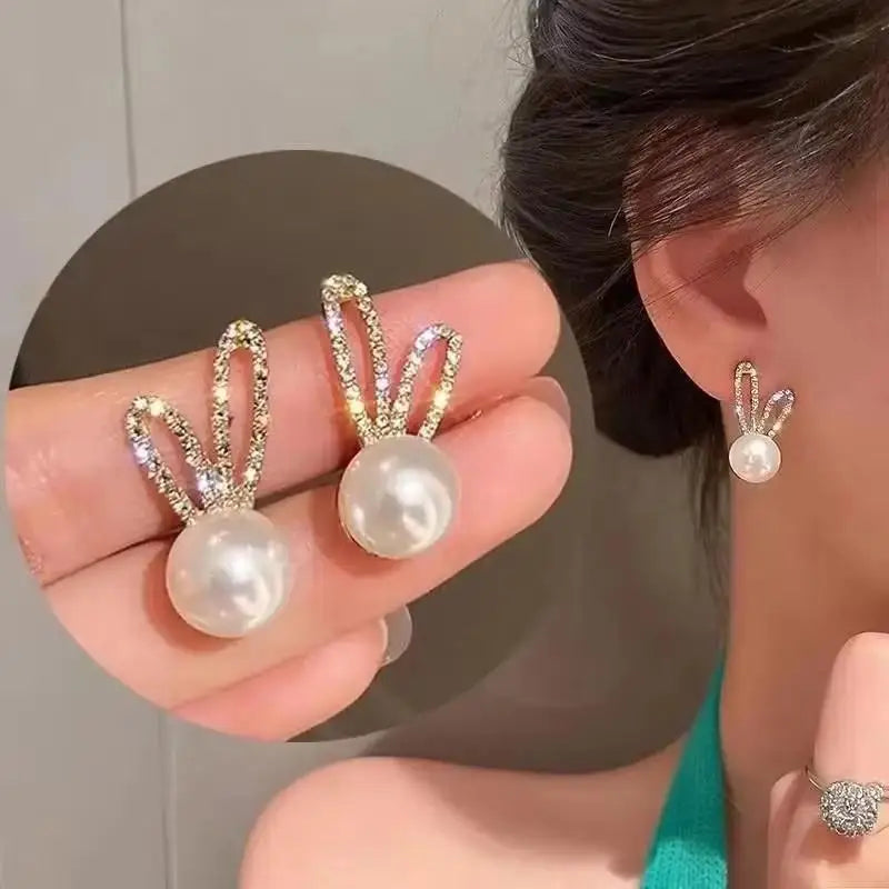 Korean Fashion Zircon Drop Earrings For Women'S Jewelry 2026 Trending New Luxury Women'S'S Geometric Hoop Earrings Pendientes Gifts